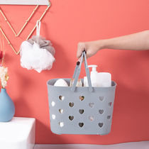 Plastic hand Bath basket bathroom storage basket home hollow wash basket simple portable bath basket bath basket