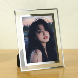 7inch Crystal Glass Photo Frames for Printing Photos, Display Stands 5 6 8 10inch A5 A4 Certificate Frames Wholesale B5 A3 Available