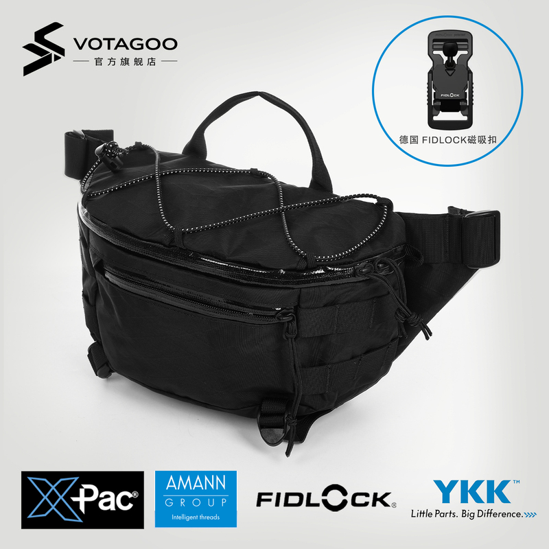 Votagoo 1733 Imported Xpac Fabric Functional Tactical Waist Bag Edc Large Capacity Single Shoulder Men's Crossbody Chest Bag Votagoo 1733 Imported Xpac Fabric Functional Tactical Waist Bag Edc Large Capacity Single Shoulder Men's Crossbody Chest Bag