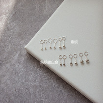 S925 silver earrings hook small bubble light ball earrings protect ear earrings hypoallergenic maintenance ear hole