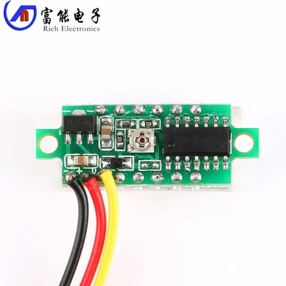 0.28인치 초소형 디지털 DC 전압계 디지털 디스플레이 2선 3선 DC0-100V 배터리 전압계