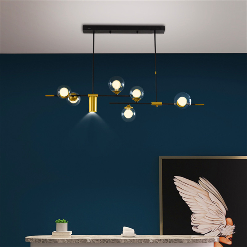 Dining Hall Chandeliers Modern Minima Light Extravagant Minimalist Bar Rear Modern Lined Designer Style Front Office Nordic