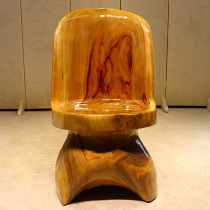 Root carving back chair tree stump wood camphor wood log Pier root carving stool wooden stake bottom solid wood MH352