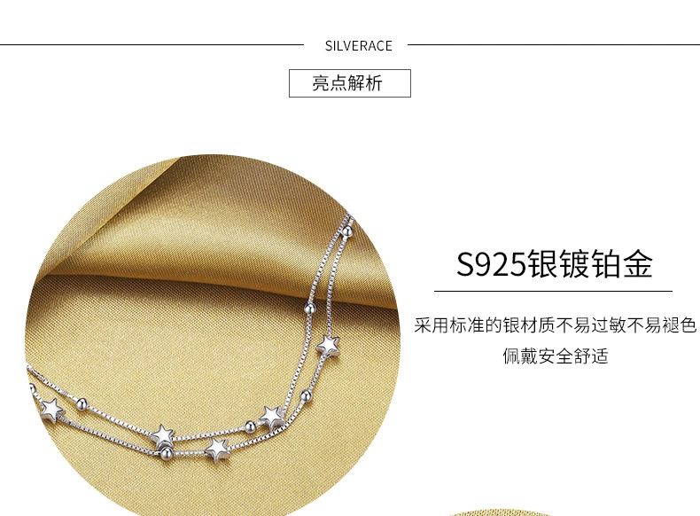 Sterling bạc mười hai chòm sao sao vòng đeo tay nữ Hàn Quốc phiên bản của cá tính đơn giản sinh viên bạn gái đồ trang sức sinh nhật món quà ngày valentine