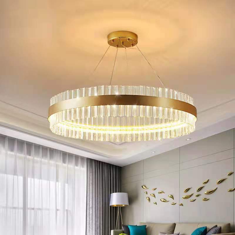 Scandinavian Post-Modern Chandelier, Simple Living Room and Dining Room Lamp, Crystal Lamp, Led Ring, Bedroom and Study Lamp, Whole House Lighting
