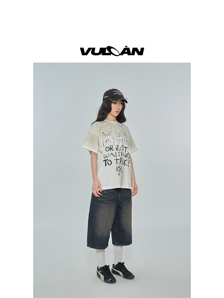 Футболка с коротким рукавом, мужская, Oversize