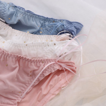 Shiny star~Hot Venus Star ribbon decoration milk silk student sweet Japanese girl briefs 024