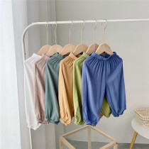  Baby pants summer thin summer ultra-thin big pp butt anti-mosquito pants ice silk outer wear female male baby air conditioning pants