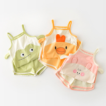  Baby suit summer cotton camisole shorts clothes 0 summer-thin 1 male and one female baby 2 summer clothes years old