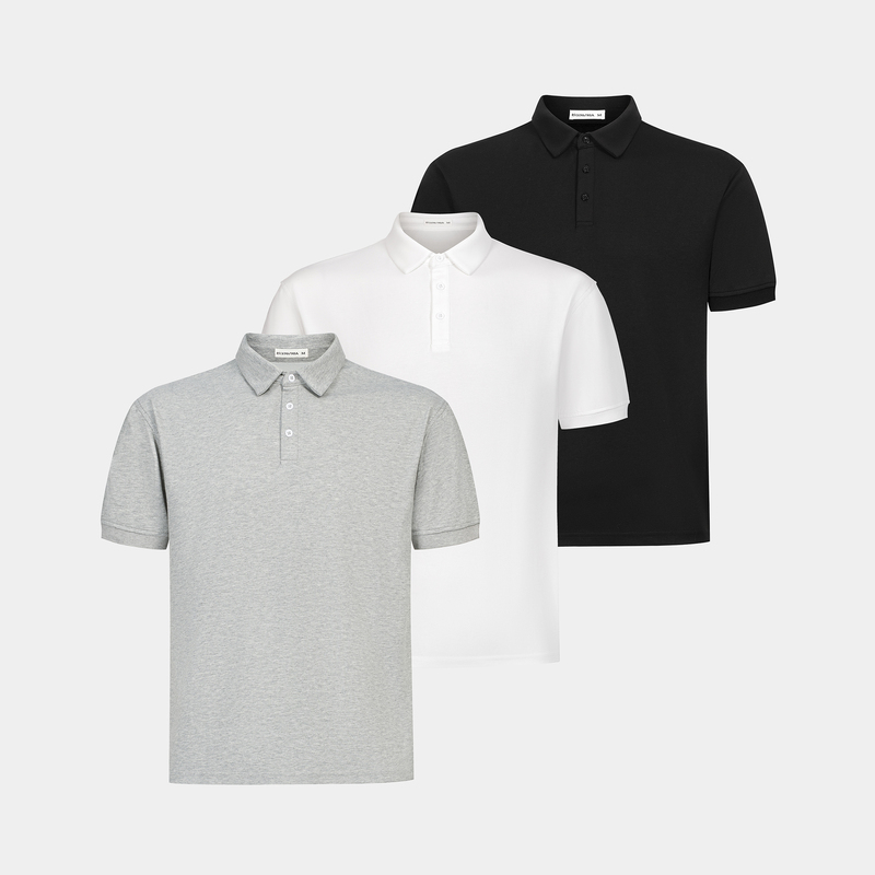 【Unscented and Stylish Polo】Modal Cool-Touch Quick-Dry Short-Sleeve Men's Polo Shirt with a Short Wide Collar
