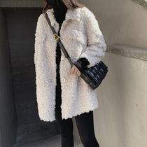  (LAMBO Exclusive@Special)Imported Karakur 100 wool and fur one-piece large lamb roll jacket jacket