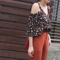 (LAMOBO EXCLUSIVE) Solid Wave Point printed V collar Shoulder Jacket