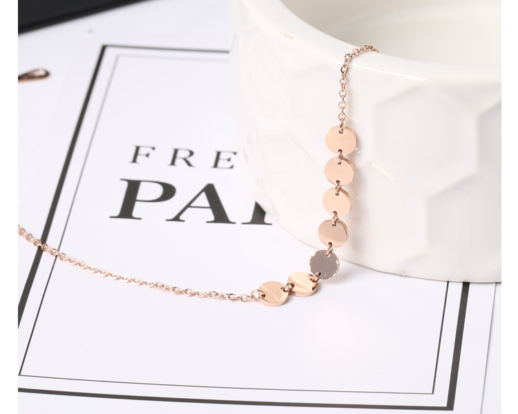 Titan thép 18K vàng hồng vòng chân màu vàng nữ thời trang hoang dã đơn giản cá tính sinh viên mạng đỏ Nhật Bản và Hàn Quốc không phai vòng chân nữ đẹp