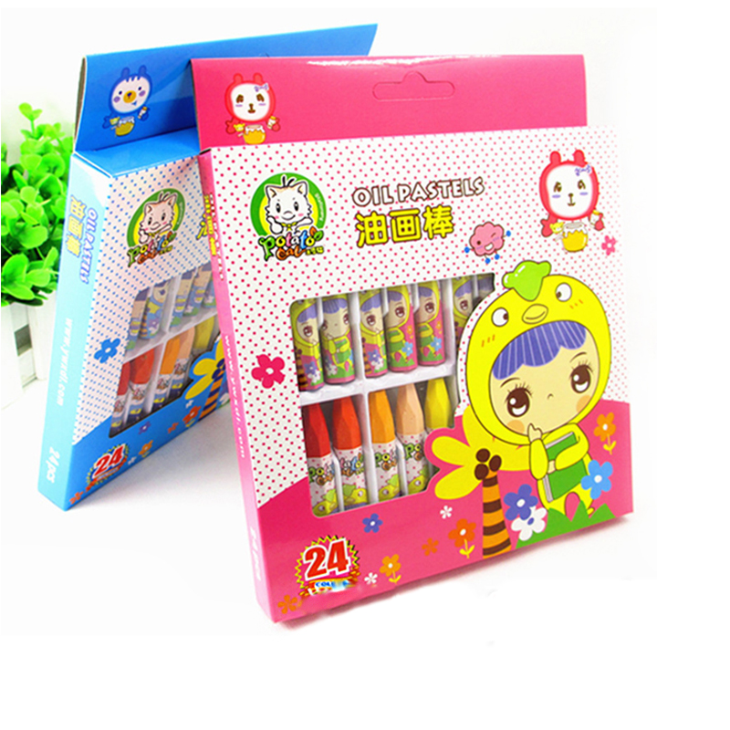 Children's crayon box children's crayon painting stick fine artery stationery painting tool student supplies