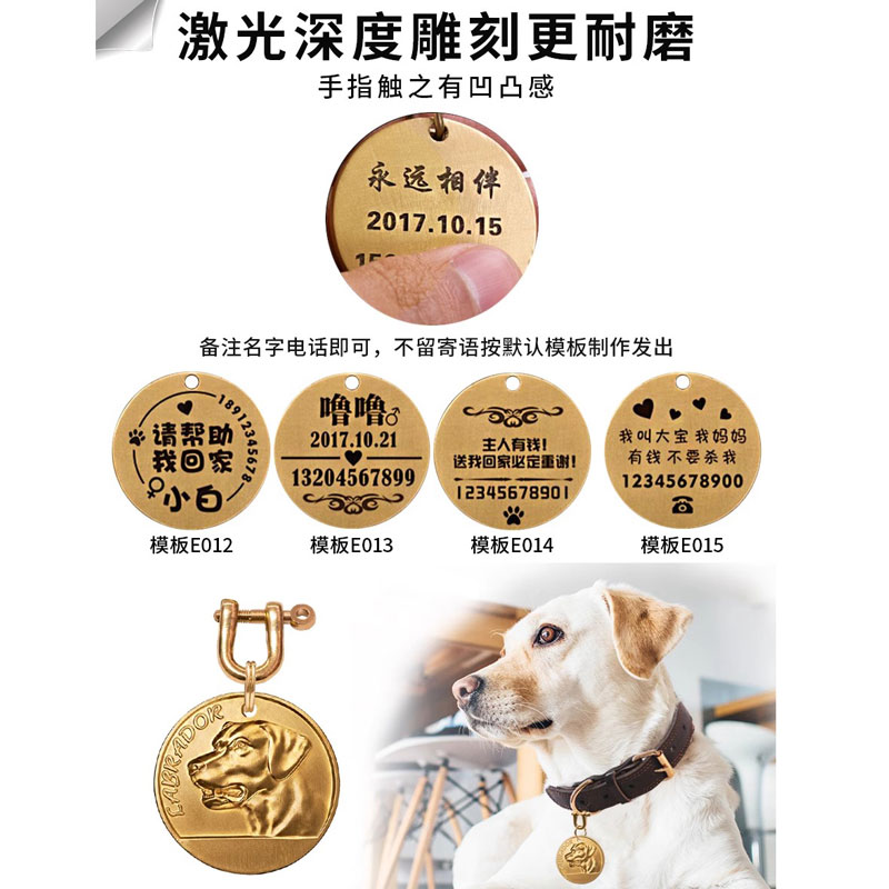 大型犬狗项圈选购全攻略：拉布拉多、法斗、德牧必备神器，刻字狗牌彰显个性！