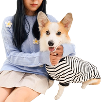 Corgi-specific clothes for autumn and winter puppies small dogs medium-sized dogs and puppies autumn and winter pet striped sweatshirts