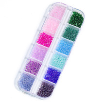 3mm colored glass rice beads 12-color combination set diy
