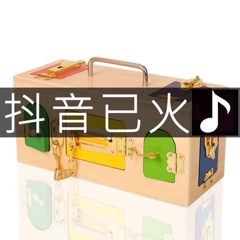 Montessori teaching aids lock box 3-6 years old children's educational toys baby learning to unlock practice Montessori early education
