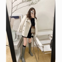 Rubber chic 2020 winter new super warm and high-end temperament wild lamb wool thick coat