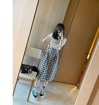 Rubbit chic2021 Spring Summer New Product Temperament half dress Long style A character high waist display slim half body dress