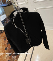 RUBBIT CHIC 2022 Spring new products Private clothes ~ small crowddesign Feel Inclined Zipper Vee Coat Female Tide