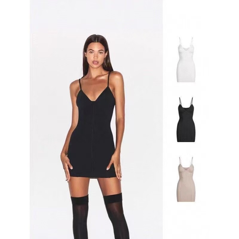 [Official Authentic Product] Skims Cotton Shapewear Series Minidress Tight Dress for Women