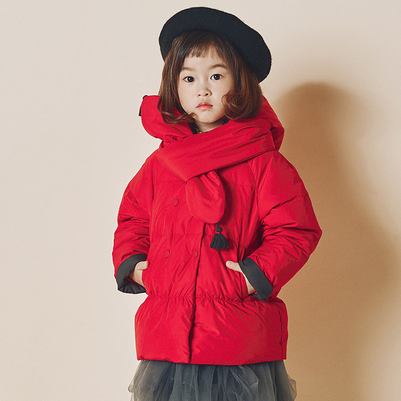 Children's down clothes men's medium long version Anti-didnist female baby boy girl's winter child clothing jacket 1-3-6 years old