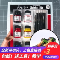 Angelus angruus sneakers custom paint leather paint hand painted graffiti DIY Air Force One AJ