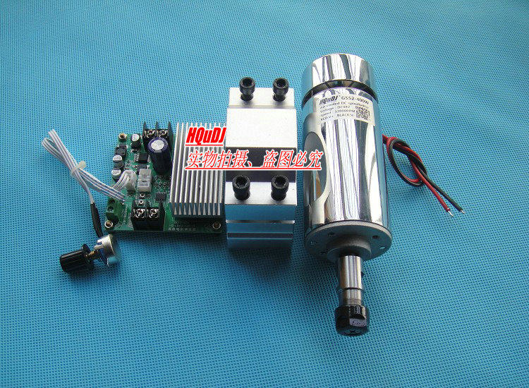 ER11 48V 400W Brushed high-speed air-cooled spindle motor Three-piece engraving machine spindle PCB spindle
