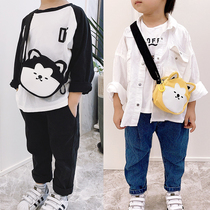  Childrens bag Cute dog satchel boy messenger bag Girl coin bag cartoon Korean version of the tide baby shoulder bag