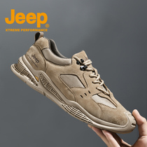 JEEP Jeep mens shoes 2021 summer new outdoor casual shoes soft-soled sports shoes wild leather shoes tide
