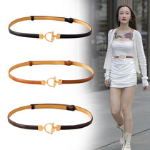 Japan FC versatile decorative accessories belt womens thin dress fashion Korean style simple small belt with simple skirt