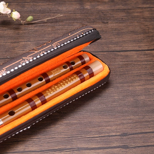 竹霖生 Высокая кортикальная флейта коробка бамбука флейта коробки горизонтальная флейта флейта мешок флейта, наполненная аксессуарами для ящика горизонтальной флейты
