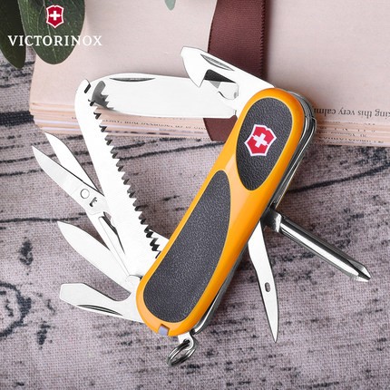 Original Swiss Army Knife 85mm New Generation Yellow and Black Handle 2 4913 C8 Red 2 4913 E Outdoor Multifunctional Knife