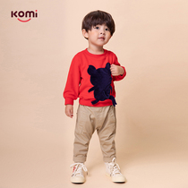 komi childrens clothes boys spring and autumn clothes New Tide cute piggy foreign coat Children Baby childrens clothing coat
