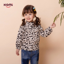 komi childrens shirt long sleeve thin autumn new children BAO WEN pure cotton baby shirt girl top childrens clothing