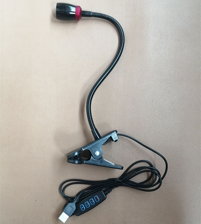 Raft fishing light night fishing light led rod with slightly light blue and yellow double light lured fish lamp focusing lamp clip-type brightness fishing light usb