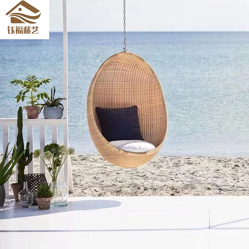 Outdoor hanging basket swing net red ins outdoor bird's nest hanging chair leisure balcony garden home cradle rattan chair Nordic