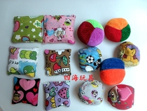 Primary school students kindergarten childrens puzzle sand bag toy buckwheat sand bag square round printed small sand bag movement