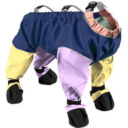 Dogs go out anti-dirty anti-urine Suspenders set medium Small Size Dogs Teddy jumpsuit foot set pet one-piece shoe cover