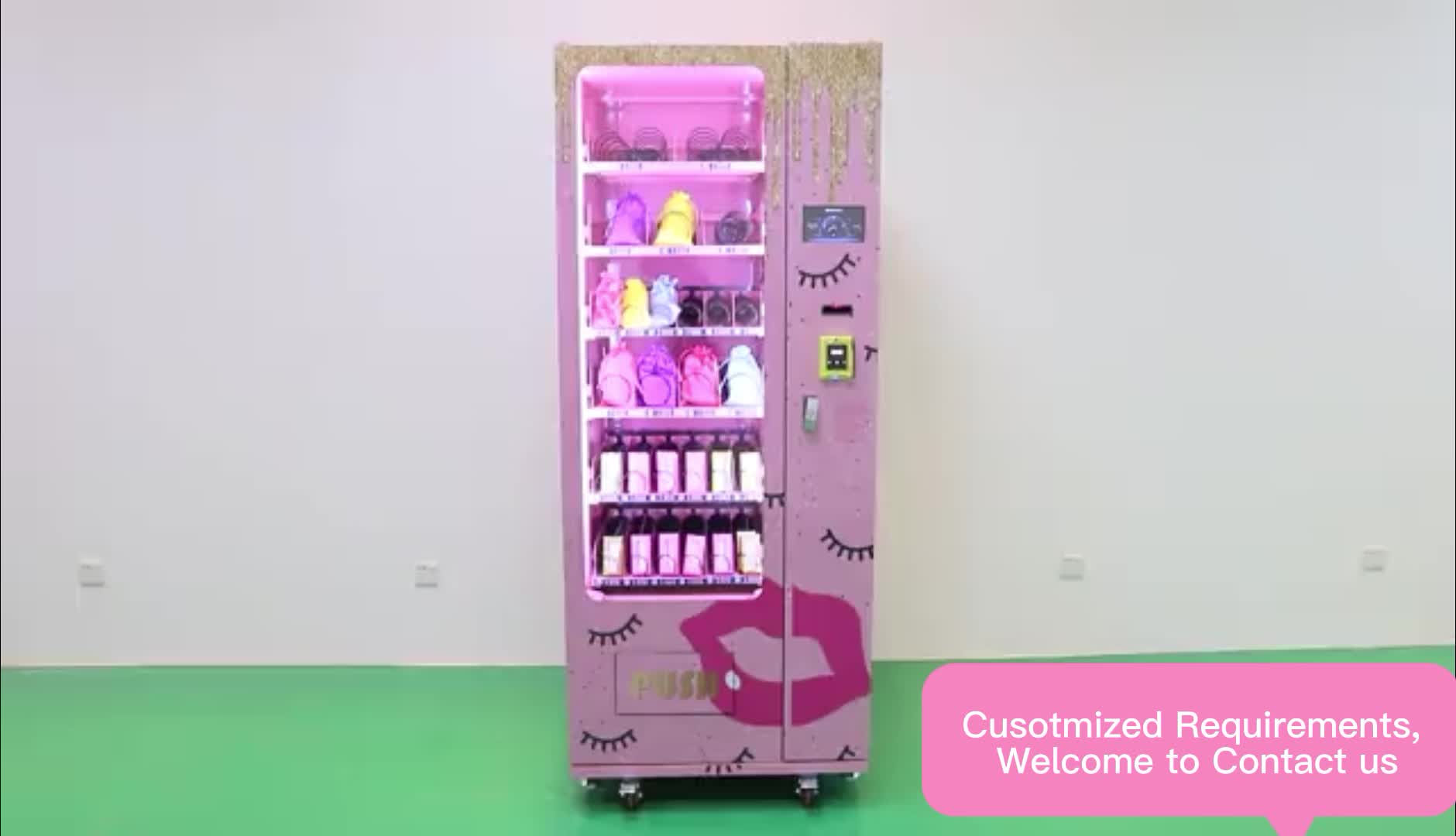 Buy Slim Mini Lash Vending Machine Custom Private Label Beautiful Eye