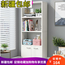 Xinjiang Bookshelf Easy-to-floor bookcase bookcase solid wood color storage containing drawer cabinet shelve
