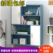 Xinjiang Childrens Bookshelves Landing Students Bookcase With Door Living-room Bedroom Kitchen Balcony Storage Containing Cabinet