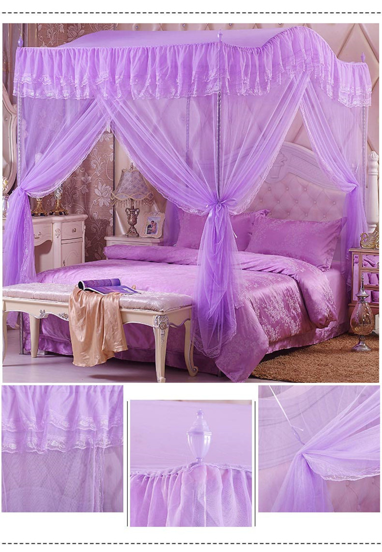 lưới thép không gỉ Bold đặt dấu ngoặc arcuate cực phù hợp lưới đặc biệt ba cửa chúa cung điện 1.5 / 1.8m - Lưới chống muỗi màn ngủ hiện đại