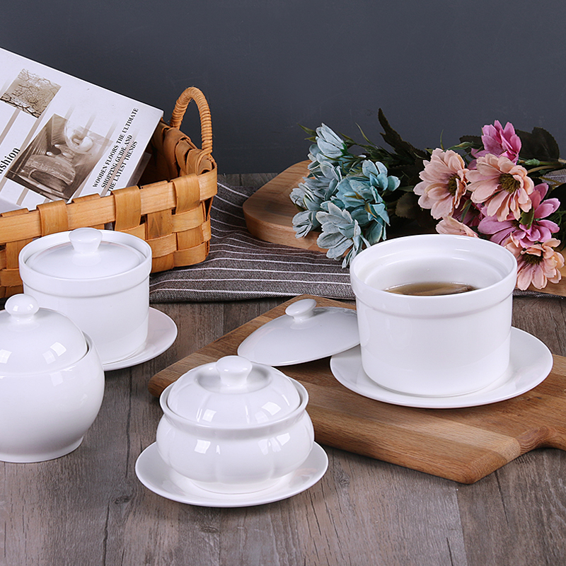 Stew pot mini water-proof small-capacity ceramic household bird's nest dessert with lid steamed egg Shaxian snack stew pot small soup pot