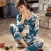 áo thun adidas nữ Bộ đồ ngủ cotton lụa của phụ nữ mùa xuân, mùa thu và mùa hè dài tay áo nịt lụa cotton lụa mỏng phục vụ tại nhà kích thước lớn rayon phù hợp với học sinh phong cách công chúa áo thun nữ tay lỡ Áo phông