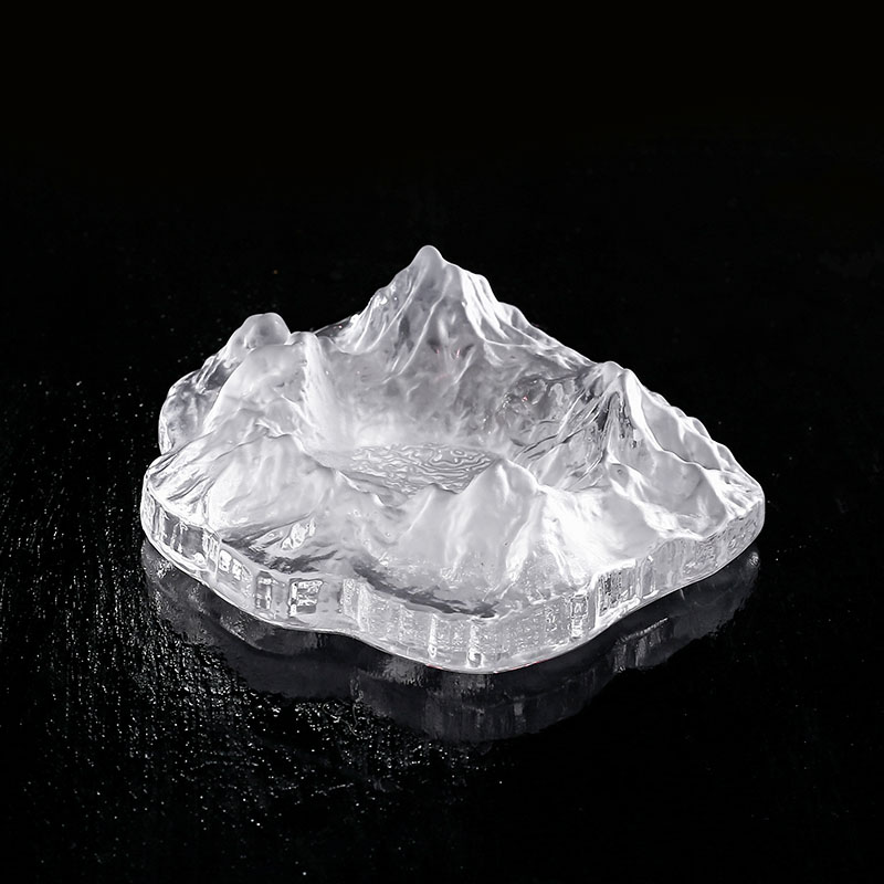 Day-style Fuji Mountain Tobacco Ashtray Crystal Glass Iceberg Snow Mountain Cigar Cylinder Bar Clubhouse Office Home Creativity
