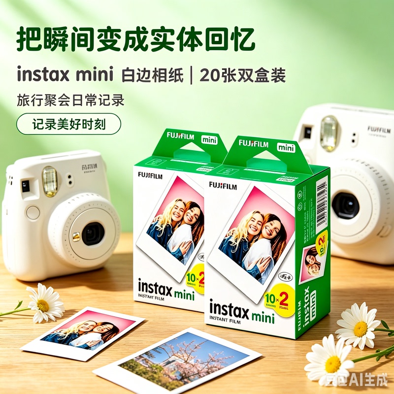 Fuji Instax 3inch White Border Mini 3inch Photo Paper Universal for Mini7/9/11/12/25/40/90 Fuji Instax 3inch White Border Mini 3inch Photo Paper Universal for Mini7/9/11/12/25/40/90