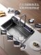 Govos Kitchen Whale Digital Display 304 Stainless Steel Sink Waterfall Large Single Bowl Multifunctional Household Thickened Vegetable Washing Basin