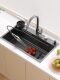 Govos Kitchen Sink 304 Stainless Steel Dishwashing Basin Large Single-Slot Nano Thickened Sink for Home Use Under-Counter Basin